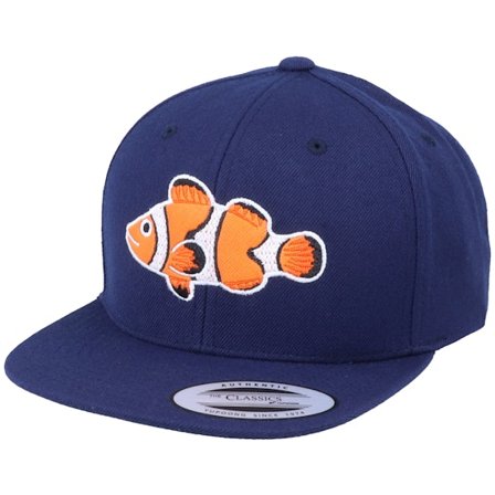 Kiddo Cap - Blauw snapback Cap - Kids Clown Fish Navy Snapback @ Hatstore