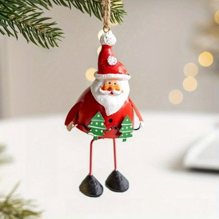 Söt tomte, snögubbe, älg, liten hänge i harts, julgransdekoration, hängande ben i järn, hängande dekoration för gubben, bord [DB]
