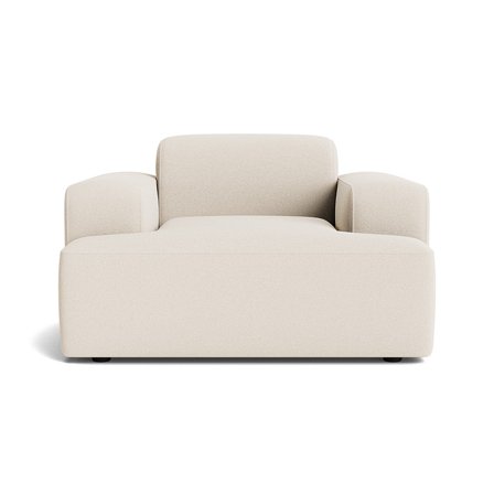 Madrid Lænestol - Loop Creme - 129x101x75cm - Ægte Flyder Stol - Komfortabel & Smukt Design - Perfekt Match til Madrid Sofa - Creme