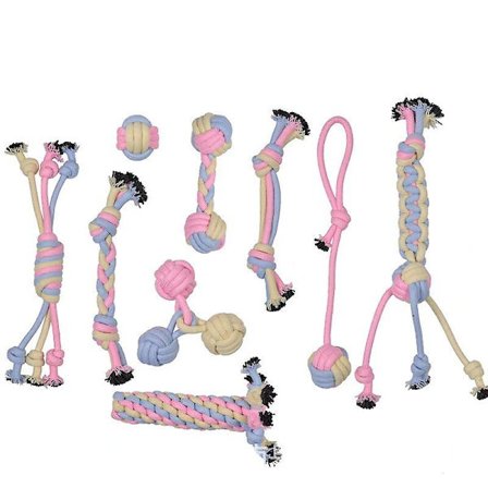 Husdjur Leksak Molar Stick, Bomull Bomull Rep Bomull Boll Rep Leksak Katt och Hund Rengöring Nod Molar Tänder-