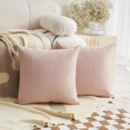 Pink Dekorative Pudebetræk 18x18 Sæt af 2 Pudebetræk til Seng Sofa Stue Soveværelse Forår, 18x18 tommer, Pink