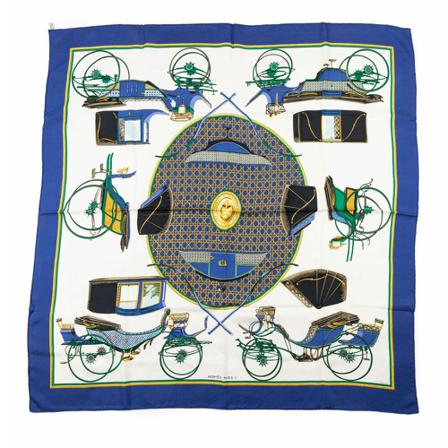 Hermès Vintage, Pre-owned Scarf Blauw, Dames, Maat:ONE Size