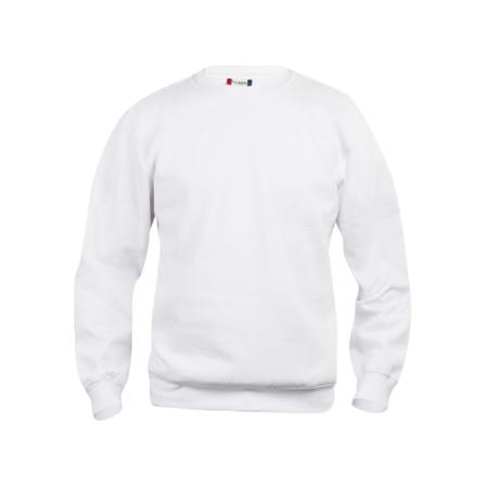 Clique Unisex Vuxen Basic Tröja Med Rund Hals S Vit