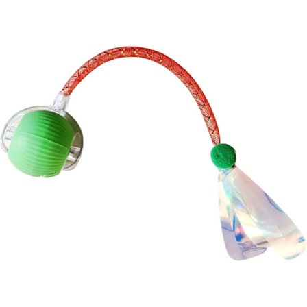 Katte Legetøj Agility Mobil Kattebold med Elastisk Guldsmedehale Kattebold Killing Intelligens Øvelseslegetøj, Grøn