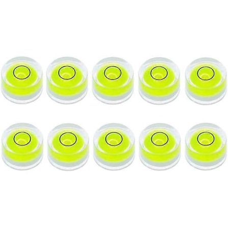 10 st Mini Libell 10X6mm Cirkulär Bubbelvattenpass för Nivellering Stativ Teleskop