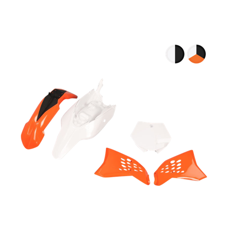 Kit Plastiche Rtech Arancio-Bianco - KTM 65 SX 2012-2015