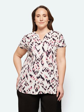 CISO - Kortærmet T-shirt - Pink Mix - Mønstret