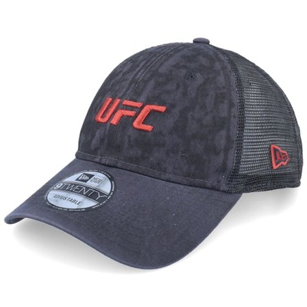 New Era - Grau trucker Cap - Oil Wash 9TWENTY Ufcmma Grey/Red Unconstructed Trucker @ Hatstore