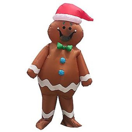 Oppustelig voksen Gingerbread Man kostume Anime Halloween kostume til kvinder Jule Cosplay kostume