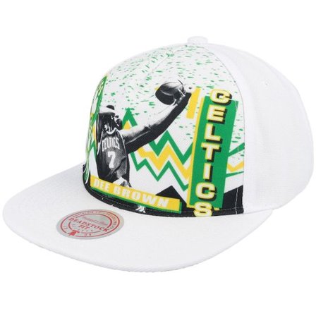 Mitchell & Ness - NBA Vit snapback Keps - Boston Celtics 90's Playa Dee Brown White Snapback @ Hatstore
