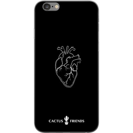 Kompatibelt Mobildeksel til Apple Apple iPhone 6 Plus Kaktus og Venner - Midnatt Anatomisk Hjerte