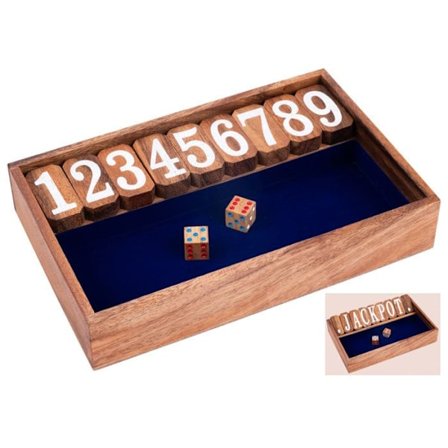 Shut The Box 2 spelare - Trac Game - Ekologiskt träspel - från 6 år