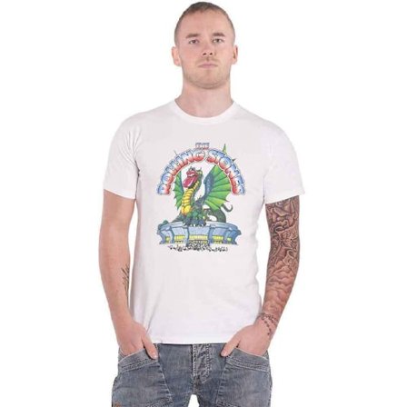 The Rolling Stones Unisex Vuxen 81 Tour Dragon Bomulls T-shirt X