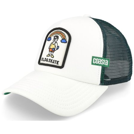 Coastal - Blanc trucker Casquette - Old & Skate White/Navy Trucker @ Hatstore