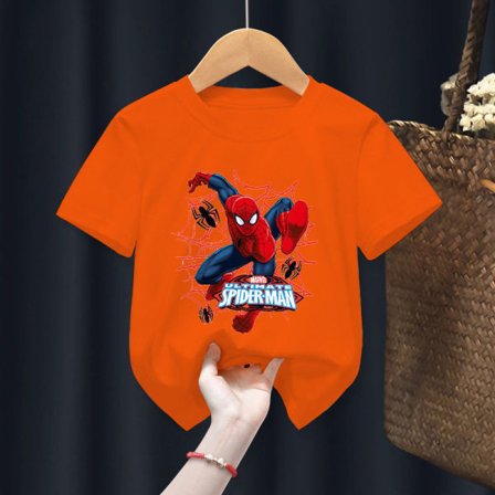 Wang Wang Team Barn T-shirt Pojkar T-shirt F18 Spider Man Orange 150