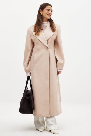 NA-KD - Kåpe med markert liv - Kåper - Beige - EU 34