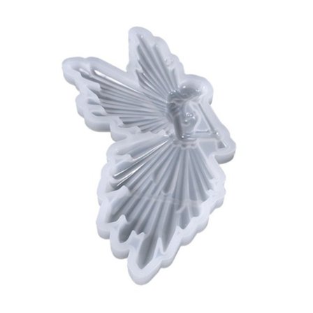 2 Stk Flute Angel Forme Spejl Shiny Silikone Form HØJRE TIL HØJRE