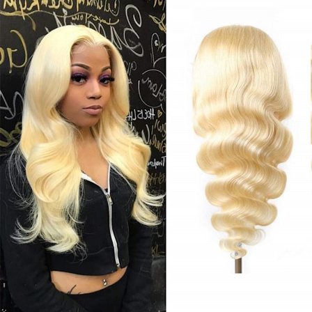Blonde Lace Front Wigs Human Hair 13x4 Body Wave 613 HD Transparent Lace Front Wig Human Hair Pre Plucked with Baby Hair 150% Density Brazilian Virgin