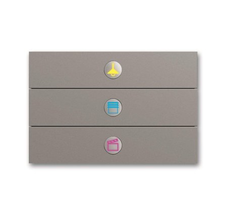 ABB Busch-priOn 6310-0-0106 Tryckknapp 2 manöverpunkter Rostfritt stål, Strömbrytare & vägguttag