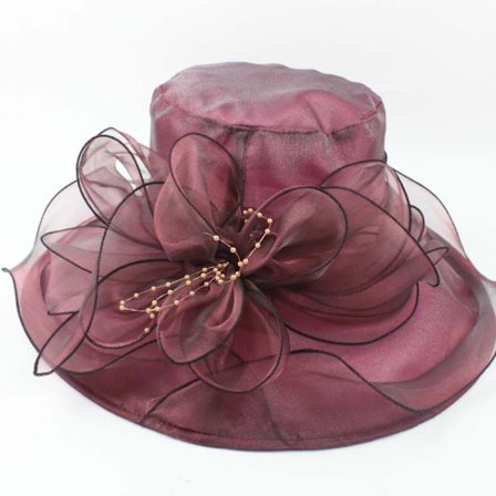 Kvinnors stora blomma Kentucky Derby Tea Party Fascinator Hat C