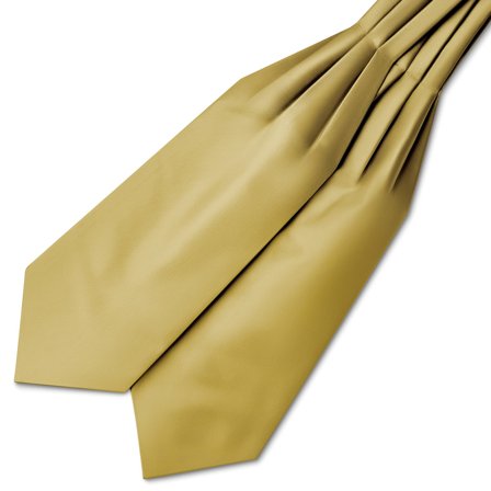 Cravatta a farfalla satinata giallo senape per uomini - Cravatte ascot/Plastron