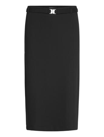 Belted Jersey Skirt Designers Knee-length & Midi Skirts Black Filippa K