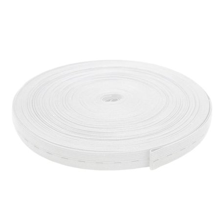 Elastisk båndbredde 2 cm strikket spolebånd til syning af tøjbukser bælter parykker DIY håndværk Hvid