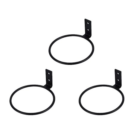 Sæt med 3 metalvægbeslag til blomsterpotter, altaner, udendørs,