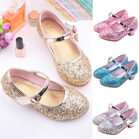 Barn Flickor Glänsande Prinsessskor Bekväma Dansskor Rosa 29
