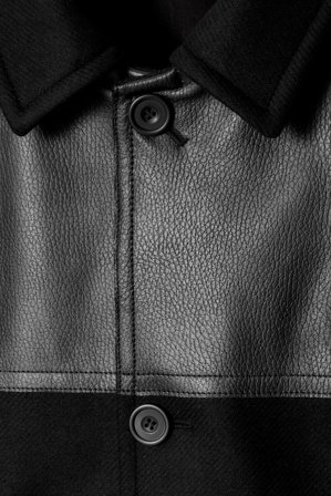 COS Homme Veste Workwear Contrastée En Cuir in Noir