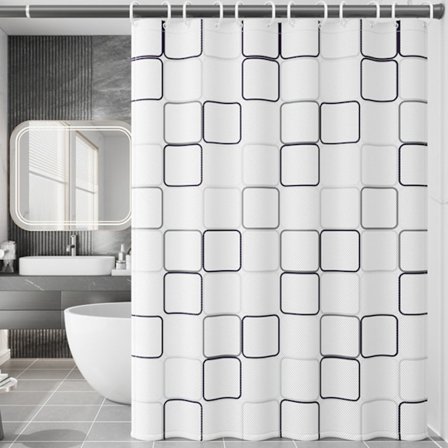 Duschdraperi 180x200 vit kvadrat
