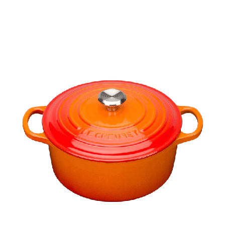 Le Creuset Rund Gryta Med Lock 4,2L Kastruller & grytor Orange 4,2 L