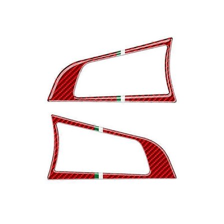 Rattknapp Dekorationsram Kolfiber Bildekaler kompatibla för Alfa Romeo Giulia Stelvio 2017-2019 Interiörtillbehör (Stil - 5)