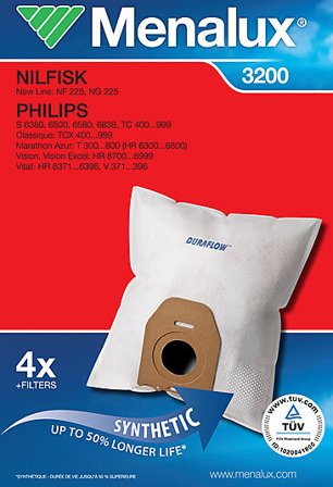 MENALUX STØVSUGERPOSE 3200 4STK