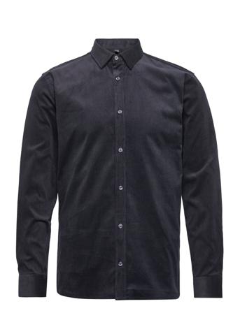Cord Norman Shirt Skjorte Uformell Navy Bruuns Bazaar