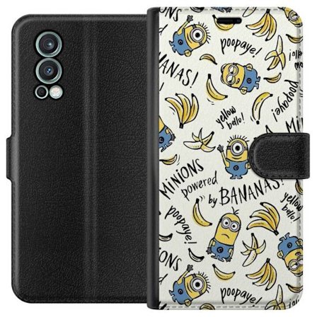 Kompatibelt Lommeboketui til OnePlus Nord 2 5G Minions bananmønster leken illustrasjon med gule figurer bananer humoristisk design for fans av Minion