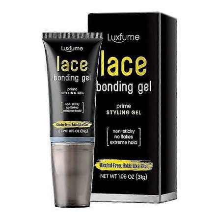 Lace Bonding Gel, Parykklim Lace Glue for kvinner og menn, børstehodedesign, usynlig og hudvennlig formel for parykker