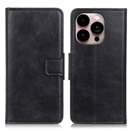 Crazy Horse Texture iPhone 14 Pro Max Telefonfodral - Svart