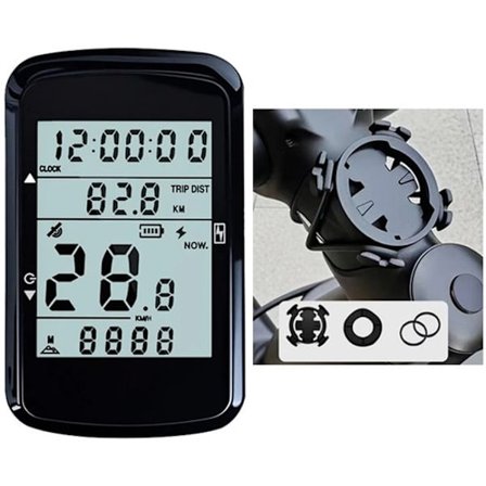 ING Cykelcomputer - Speedometer GPS - 2,4-tommer med LED-belysning