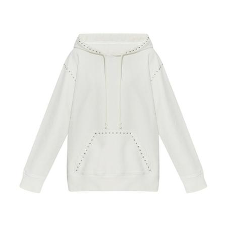 MM6 Maison Margiela Studded hoodie Hvid, Dame