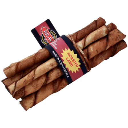 Bravo - Twisted Leg smal lammesmak 10-pakning, 12,5 cm - Hund - Hundegodbiter & tyggebein - Tyggeruller & tyggepinner - ZOO.no