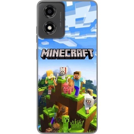 Yhteensopiva Puhelinkuori Motorola Motorola Moto E14 Minecraft Creeper lohko pikseli retro peli
