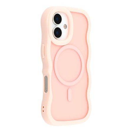 iPhone 17 Skal MagSafe Wavy Matt Ljus Rosa