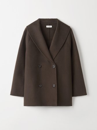 Soft Goat - Double Breasted Jacket - Cashmere jacket - XS - Chocolate