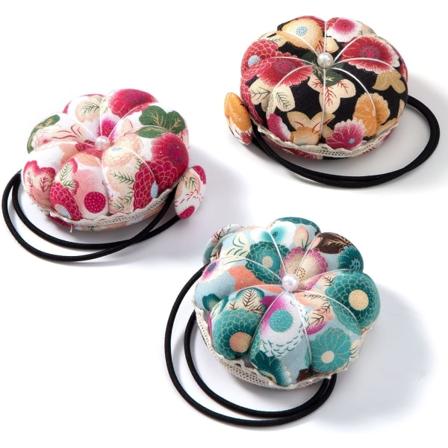 Pinneputer Håndledds Nålputer Blomstermønster Symål Pute for Søm Broderi 3 Stykker