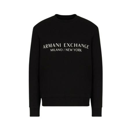 Armani Exchange, Sweatshirt Czarny, Mężczyzna, Rozmiar: 2XL