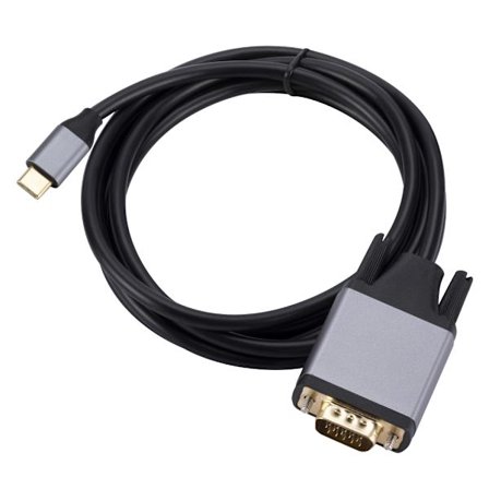 Metall Type C til VGA-konverter Type C til VGA hannadapter 180 cm kabel