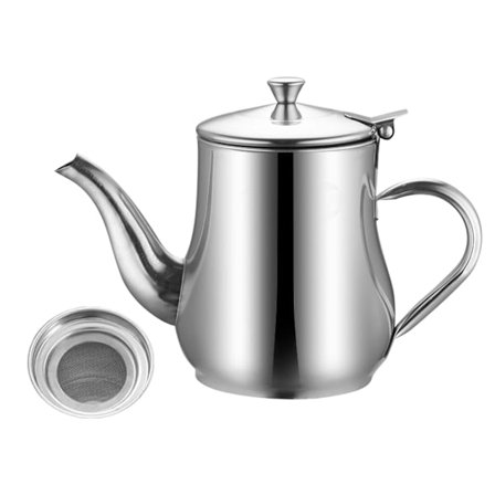 Lekkasjesikker oljekanne i rustfritt stål 710 ml med filter for multifunksjonell bruk på kjøkken