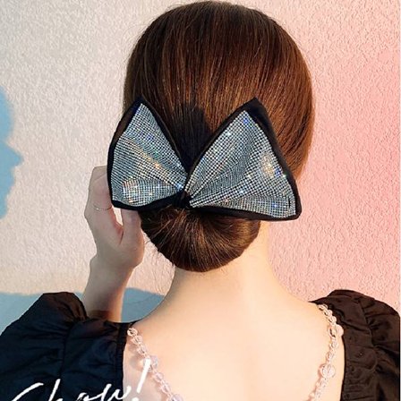1 stk. Fashion Deft Bun Hårbånd til kvinder med knyttet trådsprint Hårbånd Bun Maker