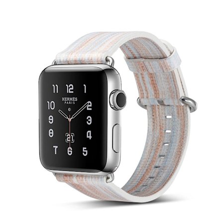 Apple Watch 42mm Klockband i äkta läder - Vit